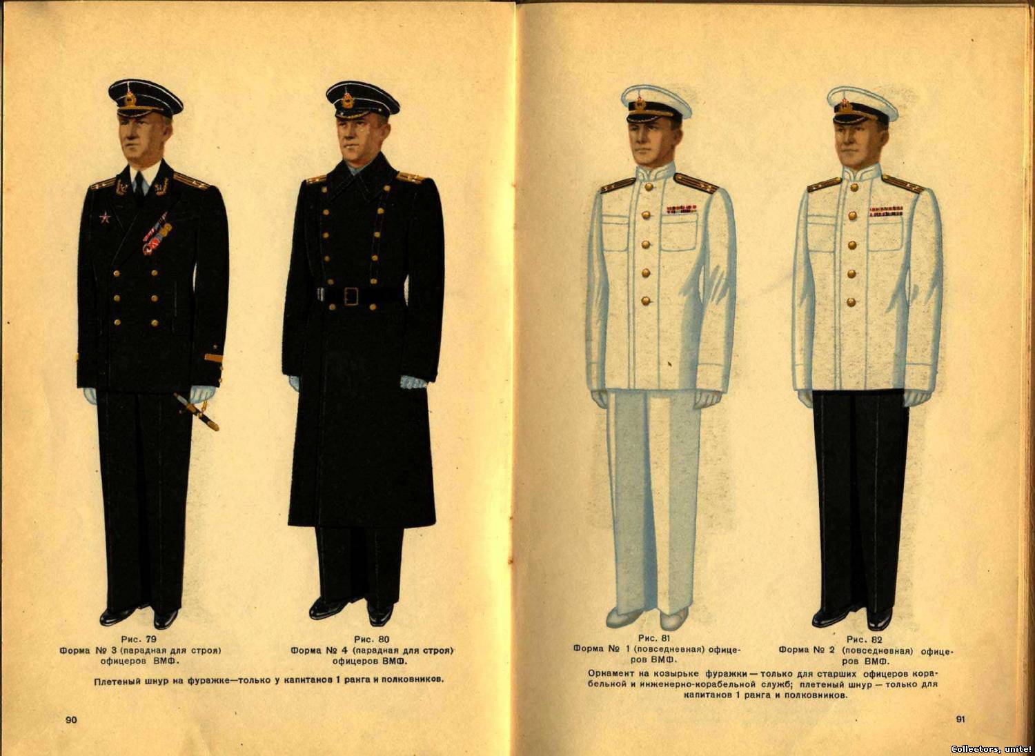 Парадная форма офицеров ВМФ 1945-1952
